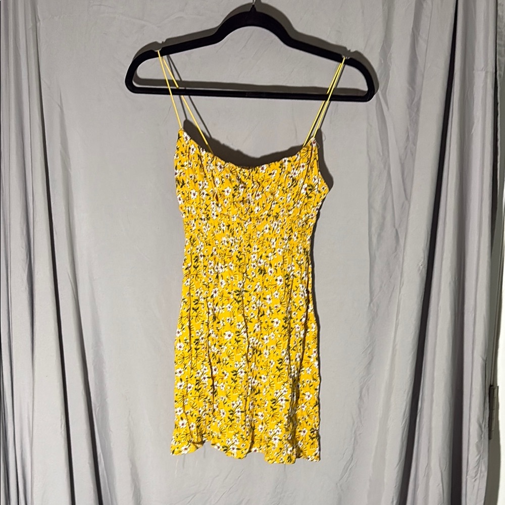 Floral Yellow Mini Dress